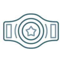Champion Belt Line Two Color Icon vector