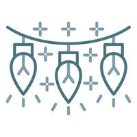Winter Lights Line Two Color Icon vector