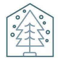 Pine Line Two Color Icon vector