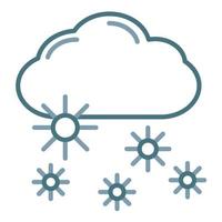 Snowy Line Two Color Icon vector