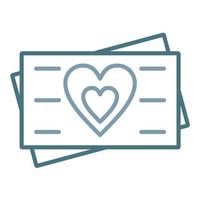 Postcard Line Two Color Icon vector