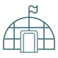 Igloo Line Two Color Icon vector