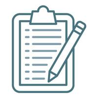 Taking Notes Line Two Color Icon vector