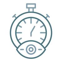 Time Tracking Line Two Color Icon vector