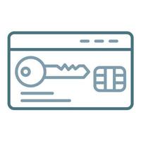 Keycard Line Two Color Icon vector