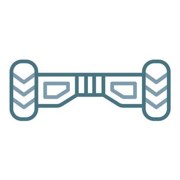 Hoverboard Line Two Color Icon vector