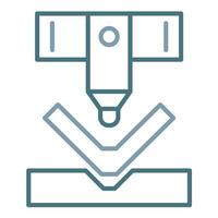 Bending Machine Line Two Color Icon vector