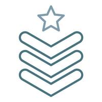Army Chevron Line Two Color Icon vector