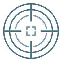 Shoot Target Line Two Color Icon vector