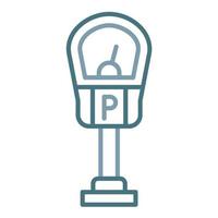 Parking Meter Line Two Color Icon vector