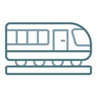 Train Line Two Color Icon vector