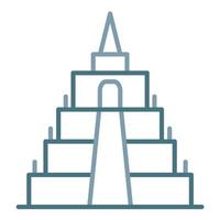 Borobudur Line Two Color Icon vector
