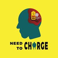 Need to Charge for idea concept vector illustration