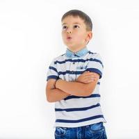 little boy footballer isolated photo