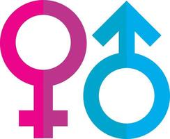 male and female symbols gender type vector