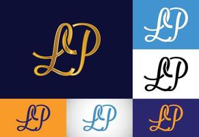 Initial Monogram Letter L P Logo Design Vector. Graphic Alphabet Symbol For Corporate Business vector