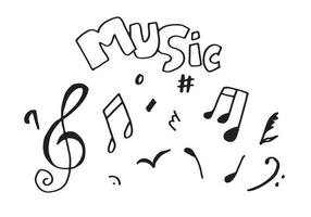 Music Background Hand drawn music set illustration. illustrations of music images, design concept. vector