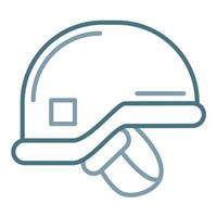 Soldier Helmet Line Two Color Icon vector