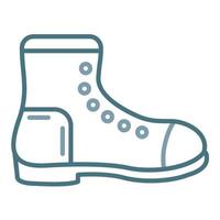 Army Boots Line Two Color Icon vector