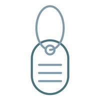 Army Dog Tag Line Two Color Icon vector
