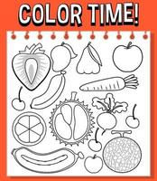 Colouring worksheet for student vector