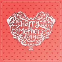 Happy Mother Day Typographical Design Card With Red gradient background vector