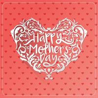 Happy Mother Day Typographical Design Card With Red gradient background vector