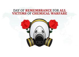 vector graphic of day of Remembrance for all Victims of Chemical Warfare celebration. flat design. flyer design.flat illustration.