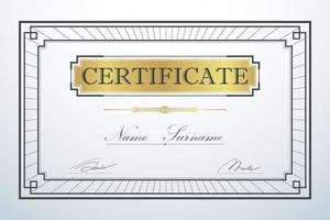 Certificate card frame template guide burst design. Vintage luxury design. Vector illustration