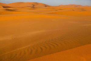 Beautiful sand dunes in the Sahara Desert in Morocco. Landscape in Africa in desert. photo