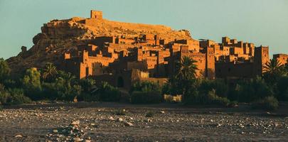 Kasbah Ait ben Haddou in Morocco. Fortres and traditional clay houses from the Sahara desert. photo