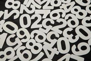 Background of numbers. from zero to nine. Numbers texture. Finance data concept. Matematic. Seamless pattern with numbers. financial crisis concept. Business success. photo