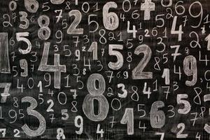 Background of numbers. from zero to nine. Numbers texture. Finance data concept. Mathematic. Seamless pattern with numbers. financial crisis concept. Business success. photo