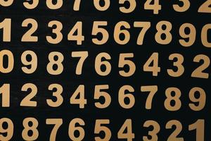 Background of numbers. from zero to nine. Numbers texture. Finance data concept. Matematic. Seamless pattern with numbers. financial crisis concept. Business success. photo