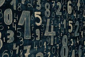 Background of numbers. from zero to nine. Numbers texture. Finance data concept. Mathematic. Seamless pattern with numbers. financial crisis concept. Business success. photo