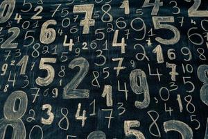 Background of numbers. from zero to nine. Numbers texture. Finance data concept. Mathematic. Seamless pattern with numbers. financial crisis concept. Business success. photo