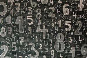 Background of numbers. from zero to nine. Numbers texture. Finance data concept. Mathematic. Seamless pattern with numbers. financial crisis concept. Business success. photo