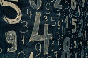 Background of numbers. from zero to nine. Numbers texture. Finance data concept. Mathematic. Seamless pattern with numbers. financial crisis concept. Business success. photo