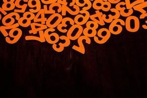 Background of numbers. from zero to nine. Numbers texture. Finance data concept. Matematic. Seamless pattern with numbers. financial crisis concept. Business success. photo