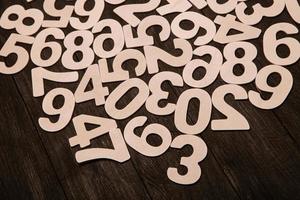 Background of numbers. from zero to nine. Numbers texture. Finance data concept. Matematic. Seamless pattern with numbers. financial crisis concept. Business success. photo