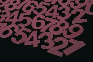 Background of numbers. from zero to nine. Numbers texture. Finance data concept. Matematic. Seamless pattern with numbers. financial crisis concept. Business success. photo