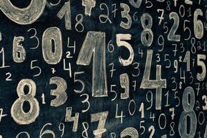 Background of numbers. from zero to nine. Numbers texture. Finance data concept. Mathematic. Seamless pattern with numbers. financial crisis concept. Business success. photo