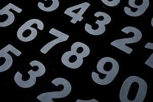Background of numbers. from zero to nine. Numbers texture. Finance data concept. Matematic. Seamless pattern with numbers. financial crisis concept. Business success. photo