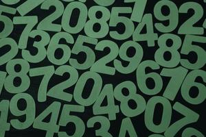 Background of numbers. from zero to nine. Numbers texture. Finance data concept. Matematic. Seamless pattern with numbers. financial crisis concept. Business success. photo