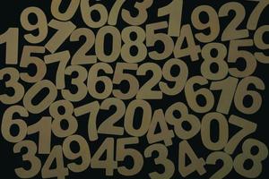 Background of numbers. from zero to nine. Numbers texture. Finance data concept. Matematic. Seamless pattern with numbers. financial crisis concept. Business success. photo