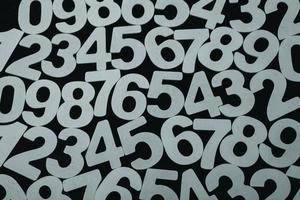 Background of numbers. from zero to nine. Numbers texture. Finance data concept. Matematic. Seamless pattern with numbers. financial crisis concept. Business success. photo