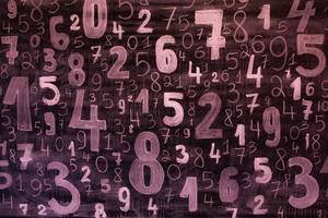 Background of numbers. from zero to nine. Numbers texture. Finance data concept. Mathematic. Seamless pattern with numbers. financial crisis concept. Business success. photo