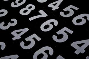 Background of numbers. from zero to nine. Numbers texture. Finance data concept. Matematic. Seamless pattern with numbers. financial crisis concept. Business success. photo