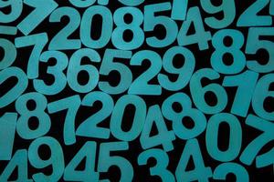 Background of numbers. from zero to nine. Numbers texture. Finance data concept. Matematic. Seamless pattern with numbers. financial crisis concept. Business success. photo