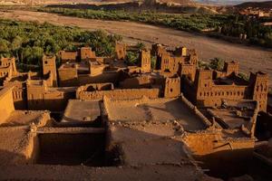 Kasbah Ait ben Haddou in Morocco. Fortres and traditional clay houses from the Sahara desert. photo